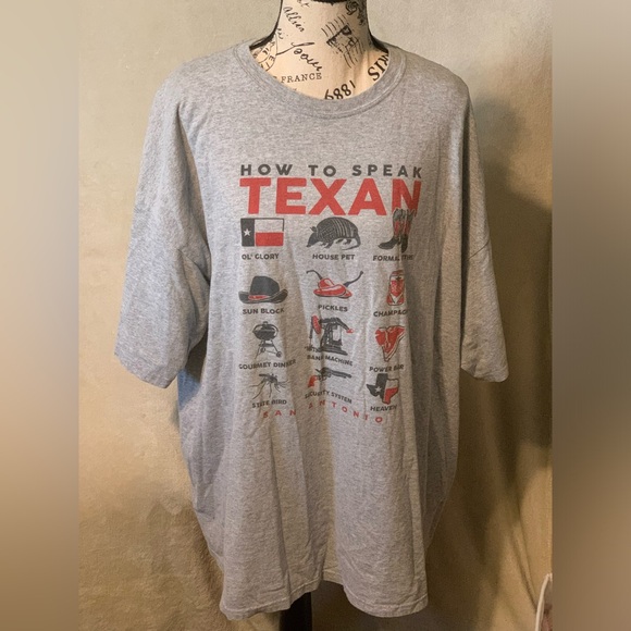 How To Speak Texan Gray 2XL T Shirt - Picture 1 of 7